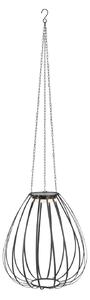 Markslöjd LED-Solar-Pendelleuchte Ovia, Ø 42 cm, μαύρο, IP44, dim., ρυθμιζόμενος, Μαύρο, Μέταλλο, Σκανδιναβικό