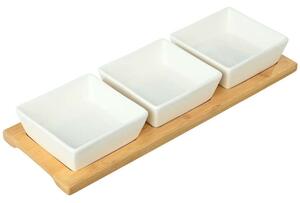 Ορντεβιέρα 3 Θέσεων Bamboo Essentials (Σετ 3Τμχ) 01-20231 3,8x28x9,9cm Natural-White Estia