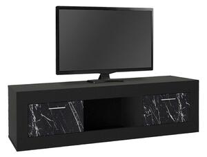 Έπιπλο Τηλεόρασης Davin 0242779 180x40x47cm Black - Black Marble Effect