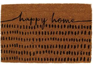 Πατάκι Εισόδου Happy Home 100024 38x1,5x58cm Brown-Black