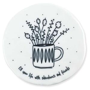 Σουβέρ Fill Your Life EI0191 9,8x0,8x9,7cm White-Black