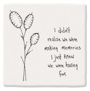 Σουβέρ Realise Making Memories EI0172 10,5x0,8x10,5cm White-Black