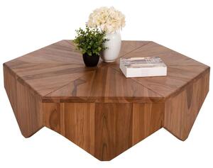 Τραπέζι Σαλονιού Hexagon HM9790 114x99x34cm Από Ξύλο Teak Natural