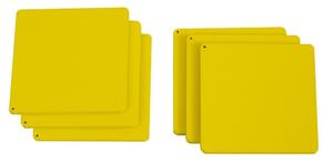 Σουβέρ (Σετ 6Τμχ) 10-10-603 10x10x0,3cm Matte Yellow Pam&Co