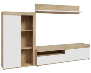 Σύνθεση Τηλεόρασης Zorbi 318-000011 265x41x158,5cm White-Oak