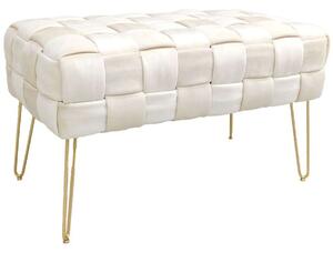 Σκαμπό Wenzo 257-000032 82x43x46cm Beige-Gold