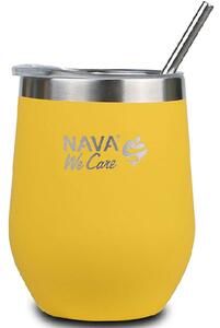 Ποτήρι - Θερμός Με Καλαμάκι We Care 10-262-103 Φ9x14cm 360ml Yellow Nava