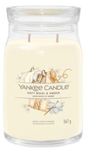 Αρωματικό Κερί Soft Wool & Amber Large 1721061E 9,3x15,7cm Cream Yankee Candle