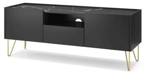 Έπιπλο Τηλεόρασης Harmony P_HRM_TV 144x37x55cm Marble Black