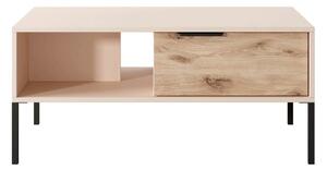 Τραπεζάκι Σαλονιού Με Συρτάρια Rave L_RV_40_b 97x45x60cm Beige-Natural