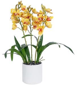 Τεχνητό Φυτό Cherry Cumbidium 21401 Φ34x60cm Yellow GloboStar