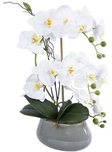 Τεχνητό Φυτό Σε Κασπώ Orchid 21120 Φ29x43cm White GloboStar