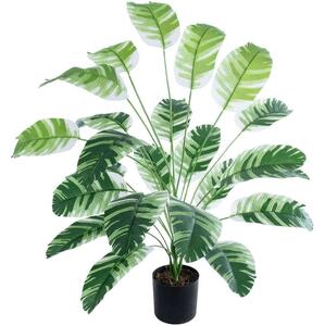 Τεχνητό Φυτό Banana Zebra 20918 Φ83x80cm Green-White GloboStar