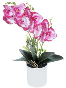 Τεχνητό Φυτό Σε Κασπώ Orchid 21079 Φ23x45cm Pink-Fuchsia GloboStar