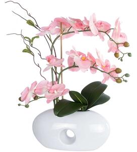 Τεχνητό Φυτό Σε Κασπώ Orchid 21126 40x20x42cm Pink GloboStar