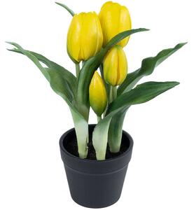 Τεχνητό Φυτό Tulip 21093 Φ22x23cm Yellow GloboStar