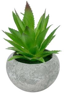 Τεχνητό Φυτό Σε Κασπώ Aloe 21037 Φ10x15cm Grey-Green GloboStar