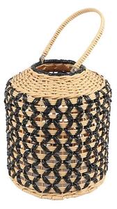 Φανάρι LAF103 Rattan 26X31cm Beige-Black Espiel