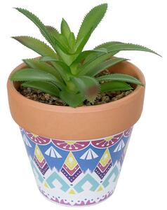 Τεχνητό Φυτό Σε Κασπώ Aloe 21040 Φ9x14cm Multi GloboStar