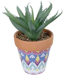 Τεχνητό Φυτό Σε Κασπώ Aloe 21053 Φ15x19cm Multi GloboStar