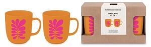 Κούπες Paula Orange (Σετ 2Τμχ) 162502325 400ml Orange-Fuchsia Paperproducts Design