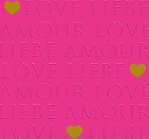 Χαρτοπετσέτα Love Letters (Σετ 20Τμχ) 133102739 33x33cm Fuchsia Paperproducts Design