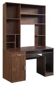 Γραφείο Με Βιβλιοθήκη Novelty 072-000088 120x55x182cm Walnut