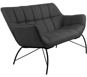 Καναπές Διθέσιος Adams Ε7115,1 130x83x78cm Anthracite-Black