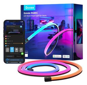 Govee - Neon LED επιτραπέζιος οπίσθιος φωτισμός 3m RGBIC Wi-Fi