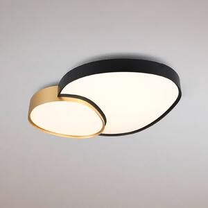 Φωτιστικό οροφής LED Rise, μαύρο-χρυσό, 77 x 63 cm, CCT, dimmable