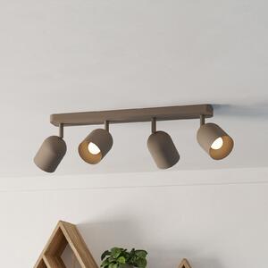 EGLO Απορροφητήρας οροφής Tilston, μπεζ, μήκος 58 cm, 4 φλόγες, χάλυβας, ρυθμιζόμενος, Μπεζ, Σαλόνι / τραπεζαρία, Μέταλλο, Οροφή πολλαπλής φλόγας