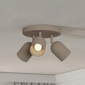 EGLO Απορροφητήρας οροφής Tilston, μπεζ, Ø 25 cm, 3 φλόγες, χάλυβας, ρυθμιζόμενος, Μπεζ, Σαλόνι / τραπεζαρία, Μέταλλο, Οροφή πολλαπλής φλόγας