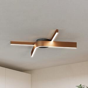 EGLO LED-Smart-Οροφής Φωτιστικό Folcino-Z, χάλκινο χρώμα, 64 cm, CCT, ρυθμιζόμενος, Μπρούτζινο / Αντικέ ορείχαλκου, Σαλόνι / τραπεζαρία, Αλουμίνιο, σύγχρονο