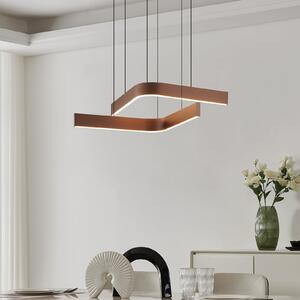 EGLO LED-Smart-Κρεμαστό φωτιστικό Folcino-Z, χάλκινο χρώμα, 64 cm, CCT, ρυθμιζόμενος, Μπρούτζινο / Αντικέ ορείχαλκου, Σαλόνι / τραπεζαρία, Αλουμίνιο, σύγχρονο