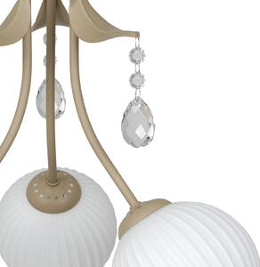 Milagro Lighting Φωτιστικό οροφής Celeste, γκρι-καφέ, Ø 40 cm, μέταλλο, 3 λάμπες, ρυθμιζόμενος, Χρυσό / Ορείχαλκου, Σαλόνι / τραπεζαρία, Μέταλλο