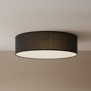 Milagro Lighting Φωτιστικό οροφής Marshall, μαύρο, Ø 50 cm, μέταλλο/ρατάν, ρυθμιζόμενος, Μαύρο, Σαλόνι / τραπεζαρία, Ξύλο, σύγχρονο