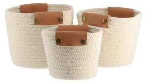 Καλάθια Αποθήκευσης (Σετ 3τμχ) T-D Imitation White 84192100