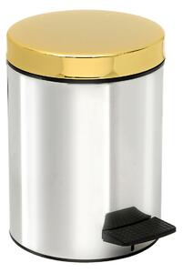 Κάδος Απορριμμάτων Μπάνιου (Φ20x28) Pam & Co 5lt 415 Inox/Gold