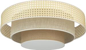 Duolla - Φωτιστικό οροφής LED LUNETA LED/26W/230V διάμετρος 60 cm 4000K rattan/μπεζ