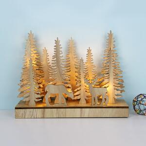 ^ "PLYWOOD CHRISTMAS TREE 2" 22 LED WW Λ/ΚΙΑ ΜΠ/ΡΙΕΣ (2AA) IP20 30X8X23CM