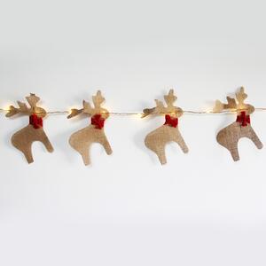 ^ "HESSIAN REINDEER ", 20 MINI LED WW Λ/ΚΙΑ ΑΣΗΜΙ ΧΑΛK. ΜΠ/ΡΙΕΣ (3xAA), IP20, 180+30cm, ΔΙΑΦ. ΚΑΛ. Τ