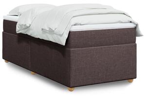 VidaXL Κρεβάτι Boxspring με Στρώμα Σκούρο Καφέ 90x190 εκ. Υφασμάτινο