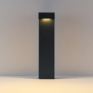 Molto Luce Φωτιστικό διαδρόμου LED ATO, ύψος 45 cm, on/off, ανθρακί, IP65, μέταλλο, Μαύρο, Αλουμίνιο, σύγχρονο, Εξωτερικό βάθρο