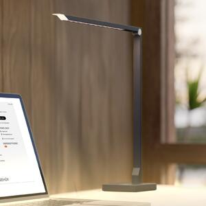 Molto Luce Φωτιστικό γραφείου LED FLOYD PRO, μαύρο, 55 cm, CCT, ρυθμιζόμενη ένταση, ρυθμιζόμενος, Μαύρο, Μελέτη / Γραφείο, Αλουμίνιο, σύγχρονο