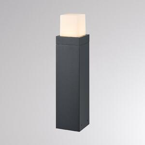 Molto Luce Φωτιστικό δρόμου LED FYNN-O, ύψος 45 cm, ανθρακί, CCT IP65 on/off, Μαύρο, Αλουμίνιο, σύγχρονο, Εξωτερικό βάθρο