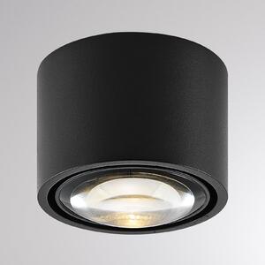 Molto Luce Εξωτερικός φωτιστικό οροφής LED MAG MINI, μαύρο, Ø 9 cm, CCT με δυνατότητα, ρυθμιζόμενος, Μαύρο, Μπάνιο, Αλουμίνιο, σύγχρονο