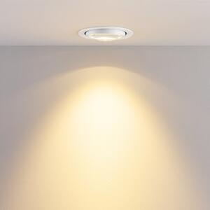 Molto Luce Εντοιχισμένος φωτιστικός LED οροφής MAG MINI, λευκός, Ø 10 cm, CCT 18 V, Λευκό, Σαλόνι / τραπεζαρία, Αλουμίνιο, σύγχρονο, Φωτιστικά εσοχής στρογγυλά