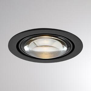 Molto Luce Εντοιχισμένος φωτιστικός οροφής LED MAG MINI μαύρος Ø 10 cm CCT 18 V, Μαύρο, Σαλόνι / τραπεζαρία, Αλουμίνιο, σύγχρονο, Φωτιστικά εσοχής στρογγυλά