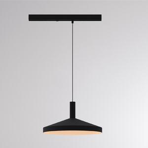Molto Luce Κρεμαστό φωτιστικό LED σε ράγα LORA III, μαύρο, Ø 36 cm, 40°, CCT, τριφασικό, Μαύρο, Σαλόνι / τραπεζαρία, Μέταλλο, σύγχρονο, Σύστημα σιδηροτροχιών