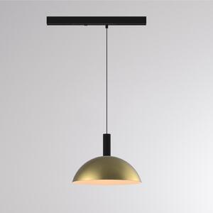 Molto Luce Κρεμαστό φωτιστικό LED σε ράγα LORA II, ορείχαλκος, Ø 24 cm, 40°, CCT, τριφασικό, Χρυσό / Ορείχαλκου, Σαλόνι / τραπεζαρία, Μέταλλο, σύγχρονο, Σύστημα σιδηροτροχιών